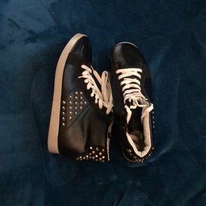 Black studded high tops